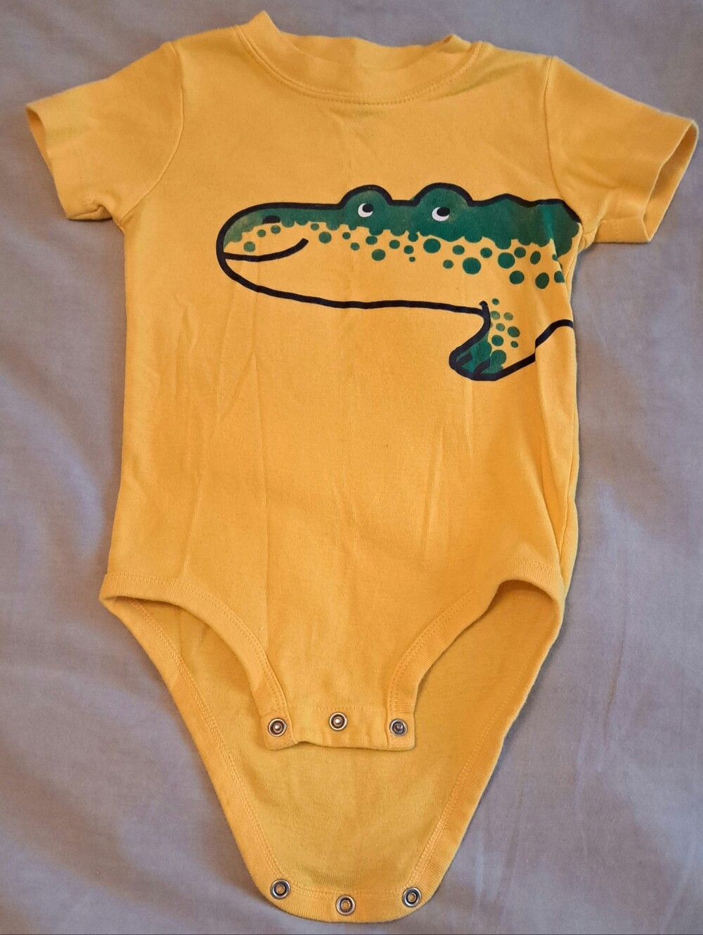Yellow Aligator Shortsleeve Onesie Carters 24 Months